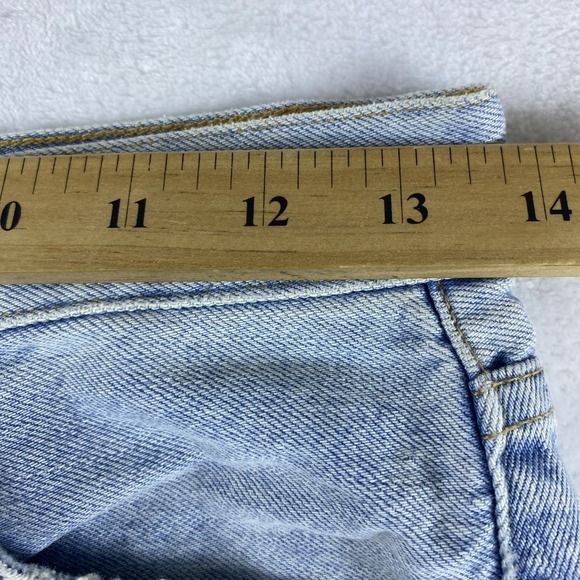 Agolde Jeans Sz 26 "Shatter" Wash Distressed Riley High Rise Straight USA Made - Picture 13 of 16